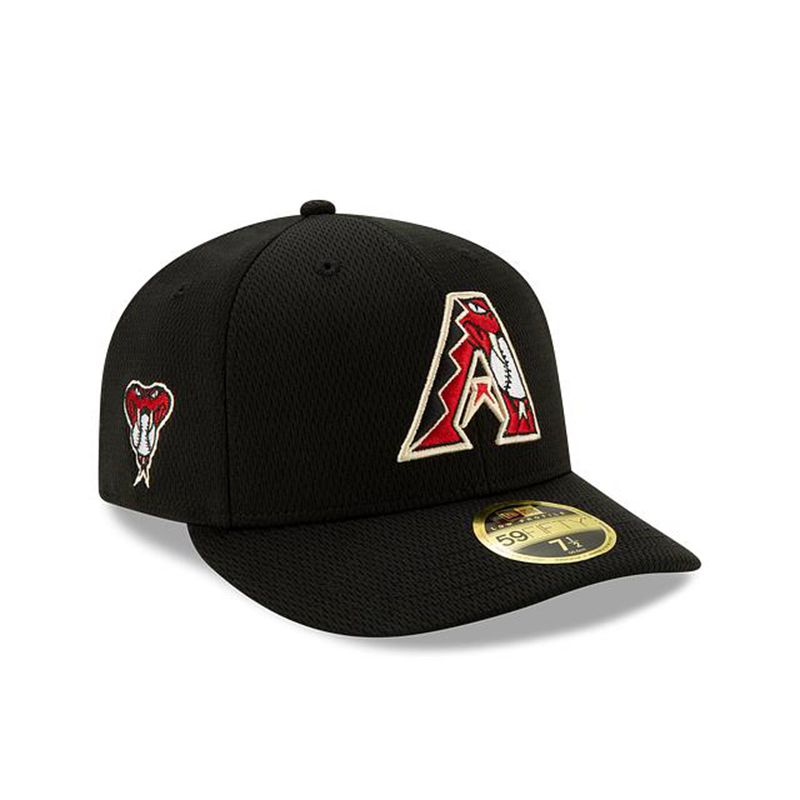 MLB Arizona Diamondbacks Batting Practice Low Profile 59Fifty Fitted (WMH8028) - Black New Era Caps